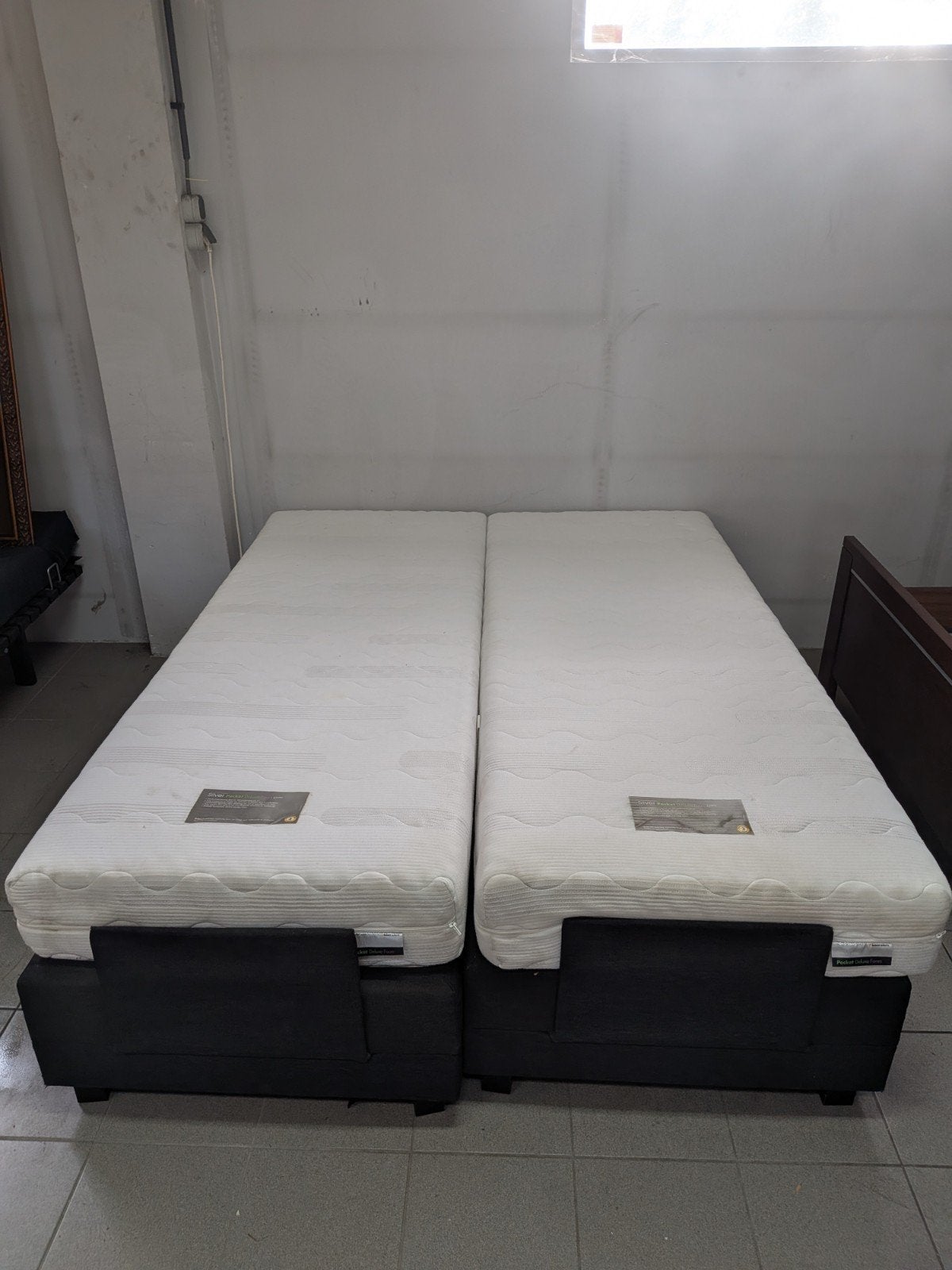 Beter Bed Elektrische Boxspring 160x200 – Silver Pocket D, Zwart, Onbekend, Tweepersoons, Ophalen of Verzenden