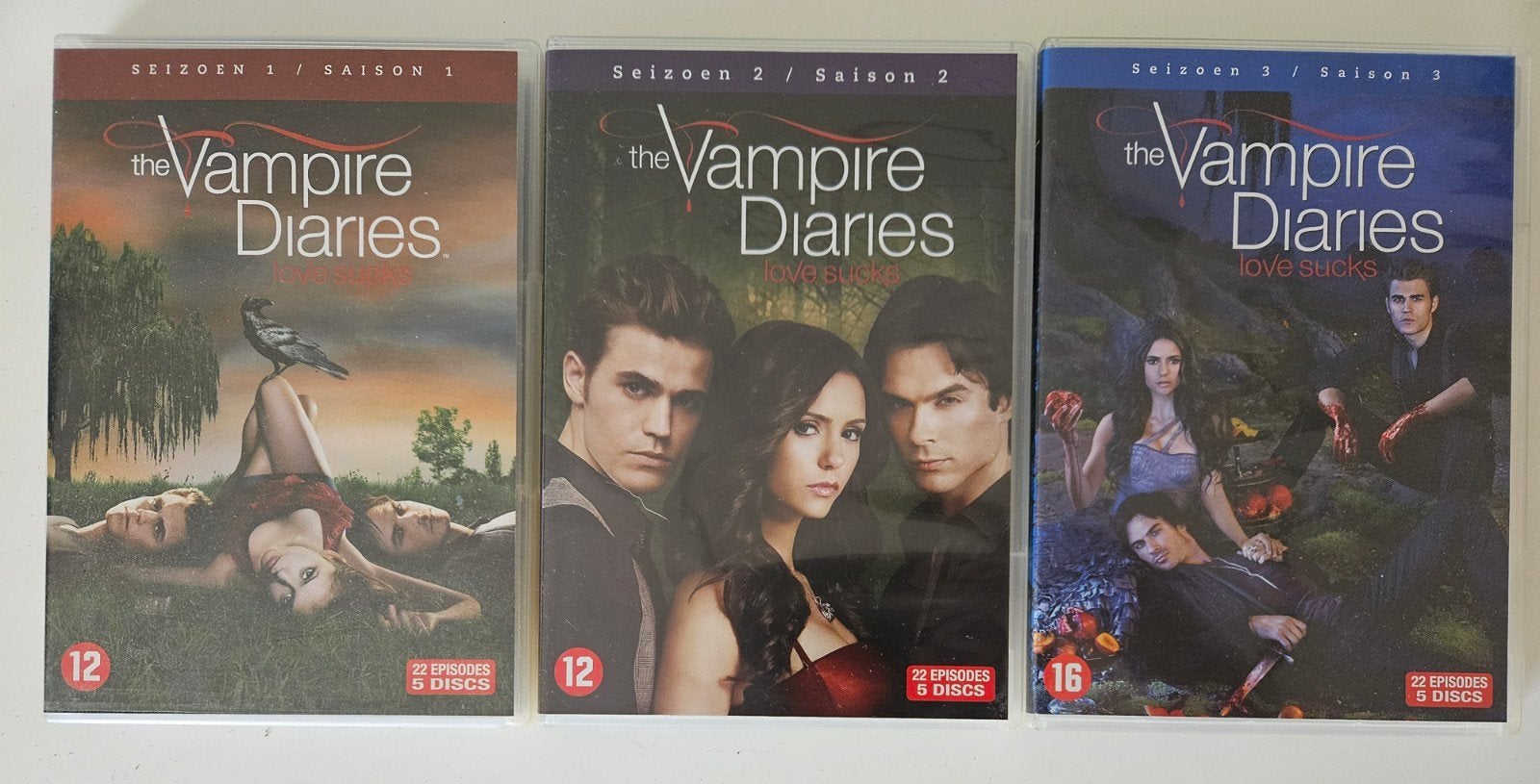 The vampire diaries seizoen 1 tm 3, Vanaf 12 jaar, Ophalen of Verzenden, Zo goed als nieuw