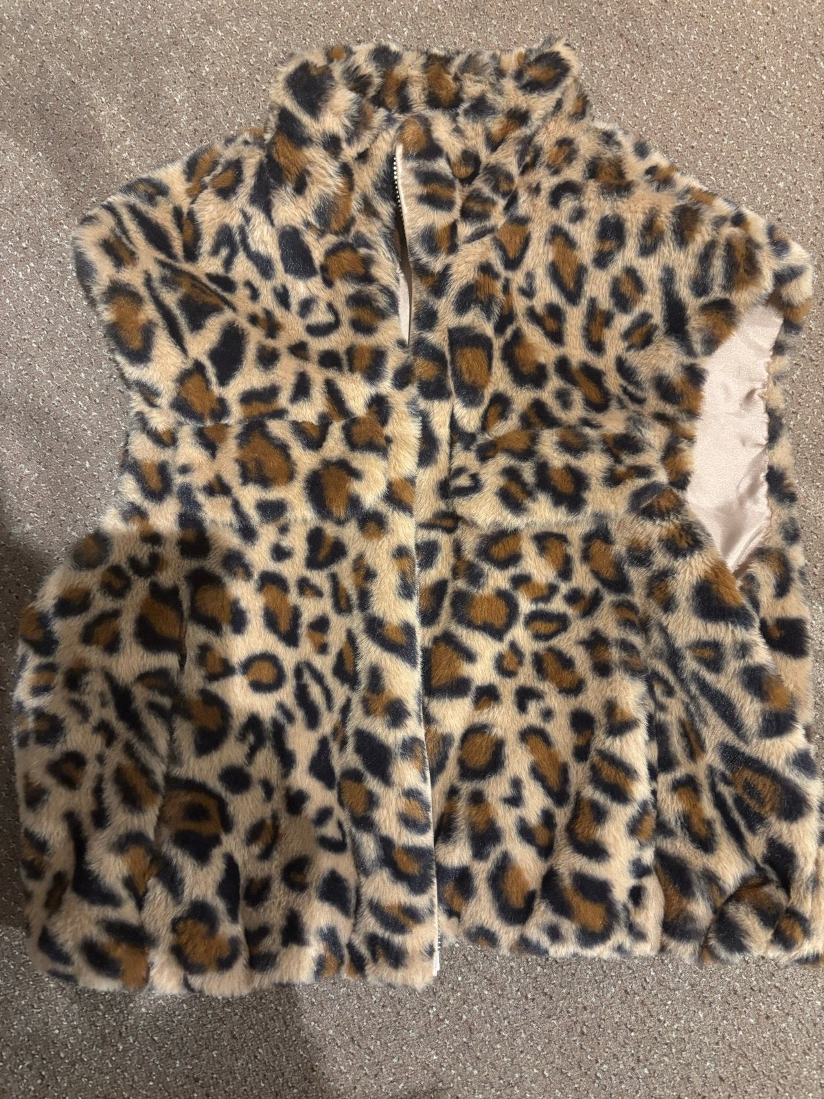 Leopard print faux fur bodywarmer, Ophalen of Verzenden, Zo goed als nieuw, Maat 38/40 (M), Bruin