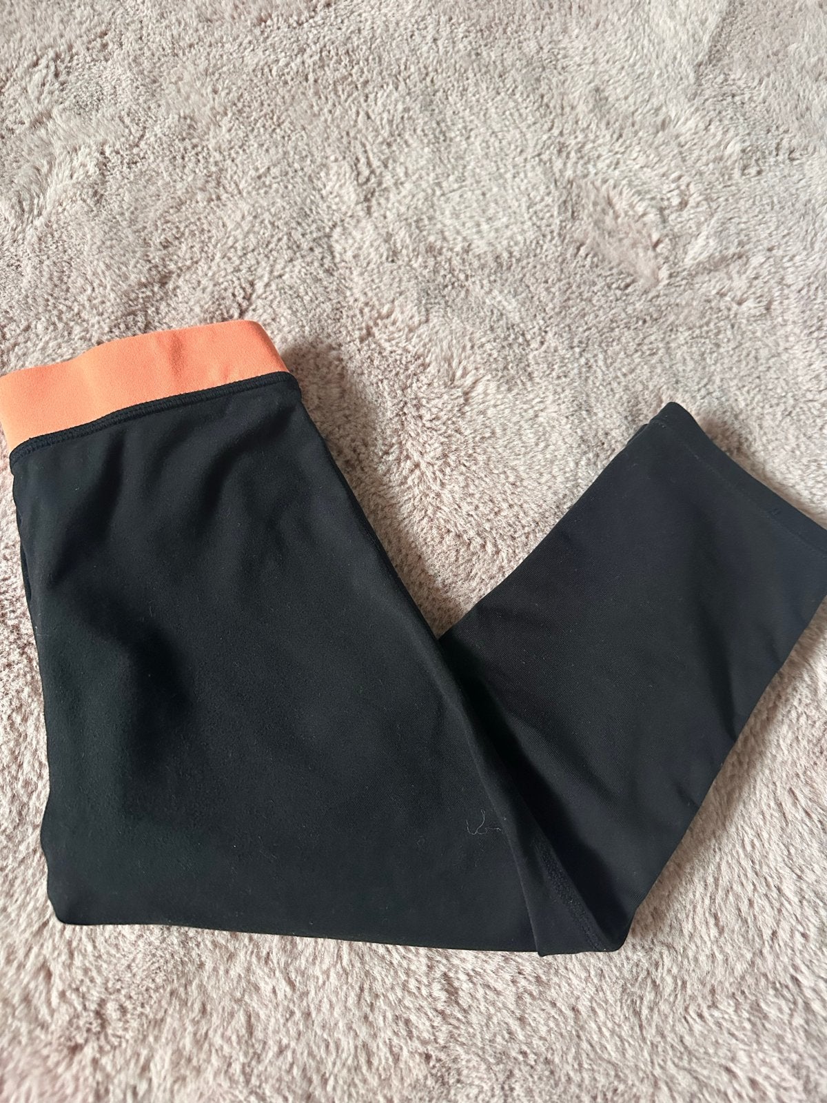 H&M | Sport Capri Legging Zwart/Oranje | Maat: 140, Ophalen of Verzenden, Gebruikt, Meisje, Broek