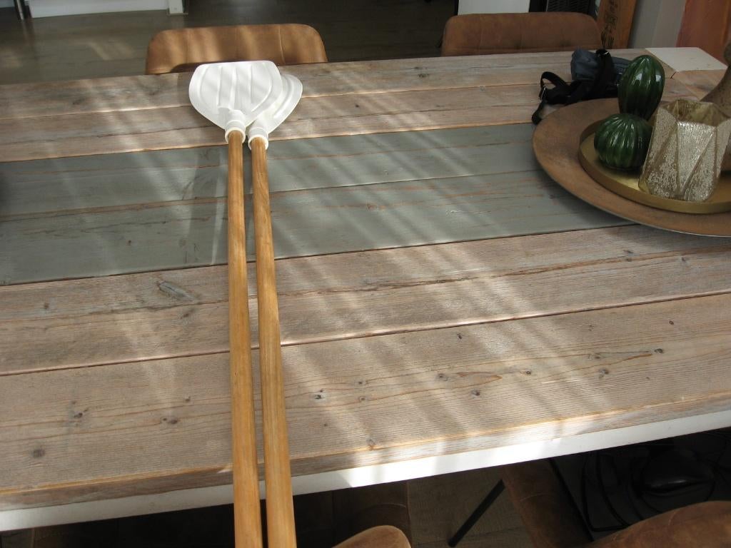 2 stuks peddels voor PVC opblaas boot., Ophalen, Gebruikt, Enkelbladige peddel