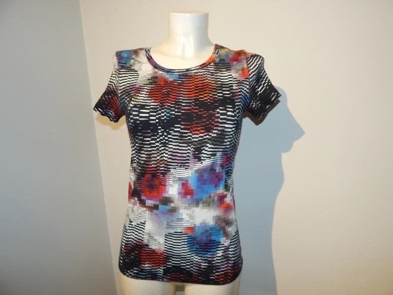 Marccain shirt in aparte print kleurrijk design N4 40