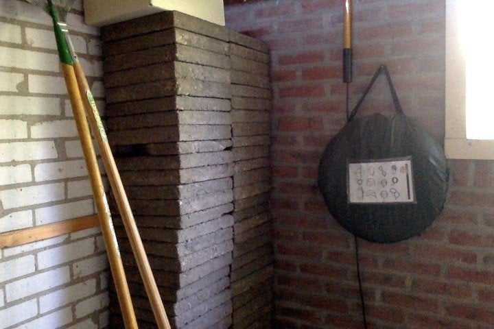 grote partij tuintegels grijs 30X30 gratis, Ophalen, Gebruikt, 10 m² of meer, Beton