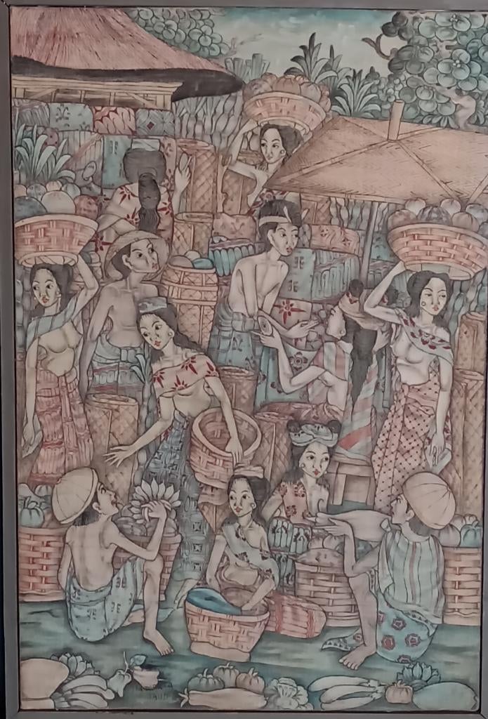 Schilderij Balinees, Antiek en Kunst, Ophalen