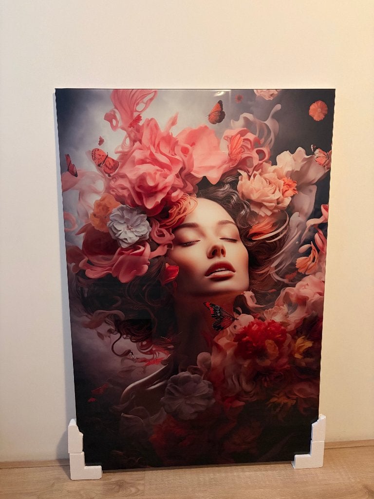 Prachtig Glasschilderij – Volledig NIEUW & Ongebruikt, Antiek en Kunst, Kunst | Schilderijen | Modern, Glas, Print, Bloemen, Ophangklaar