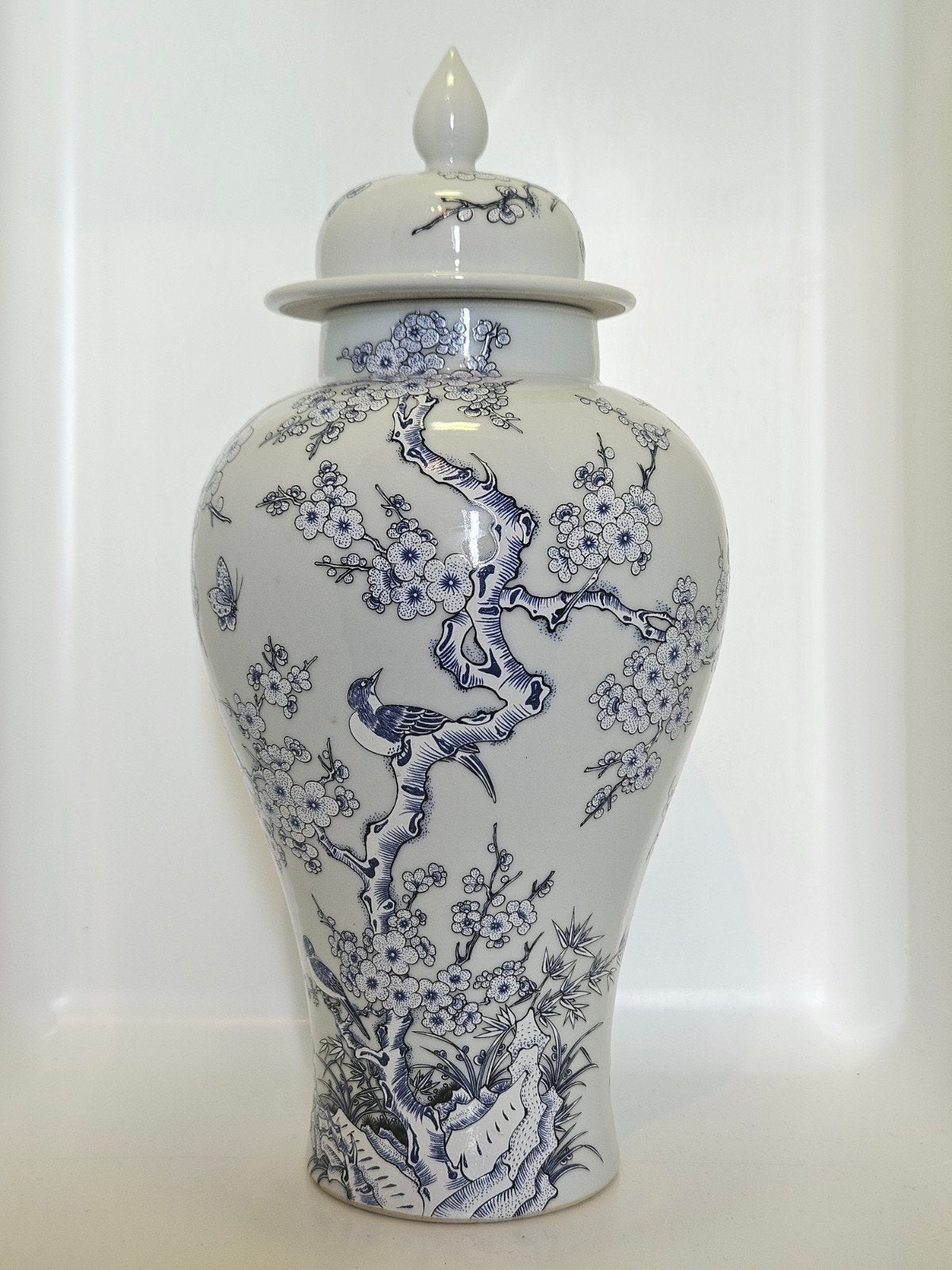Vintage Chinees porselein vaas dekselvaas Kangxi revival, Ophalen of Verzenden