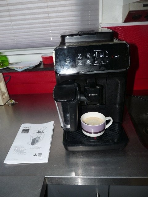 Modern  zwart Philips Volautomatische Koffiemachine EP 2220, Witgoed en Apparatuur, Koffiezetapparaten, Koffiemachine, Ophalen of Verzenden