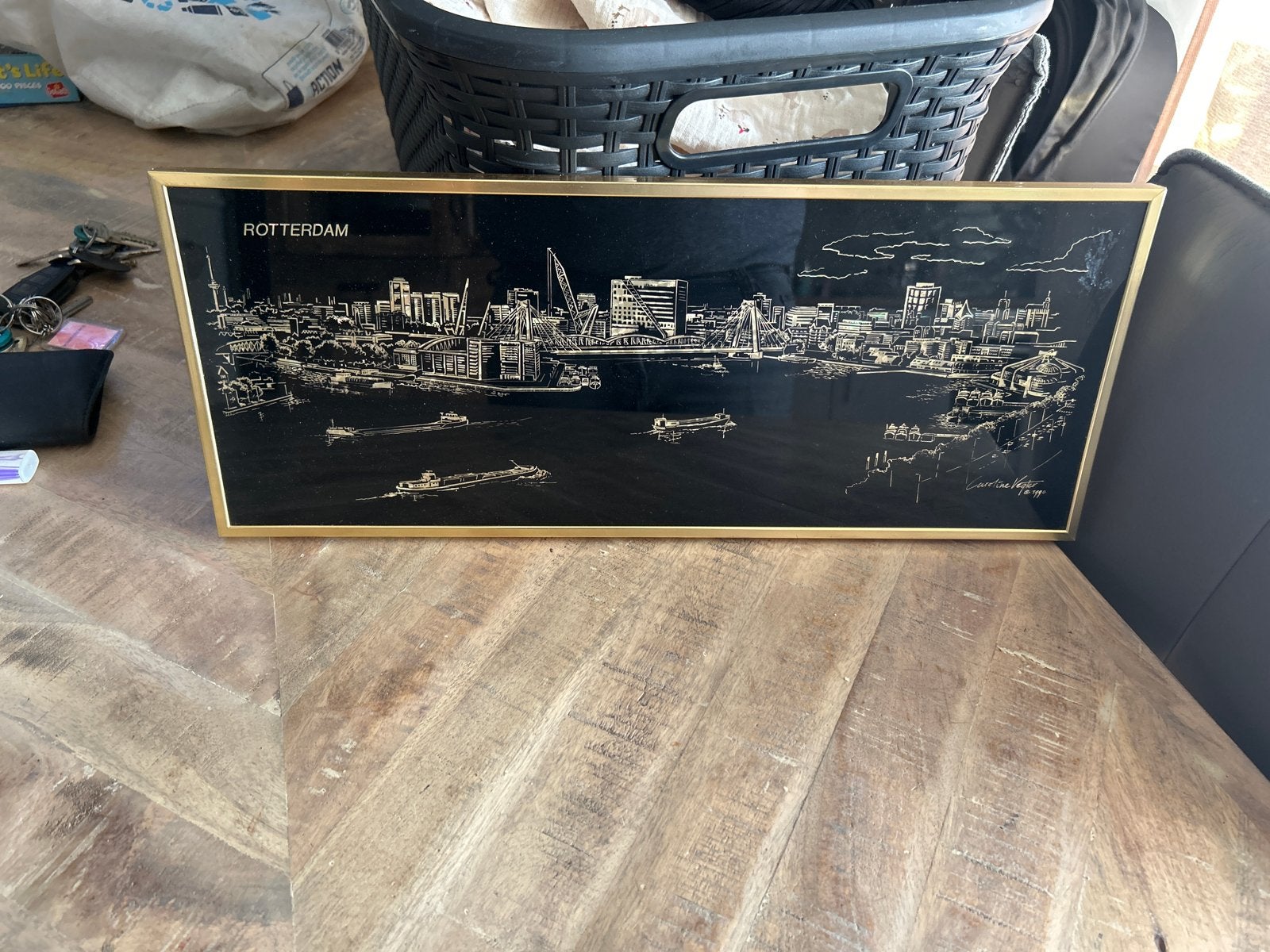 Laser print van Rotterdam door Caroline Vegter, Ophalen