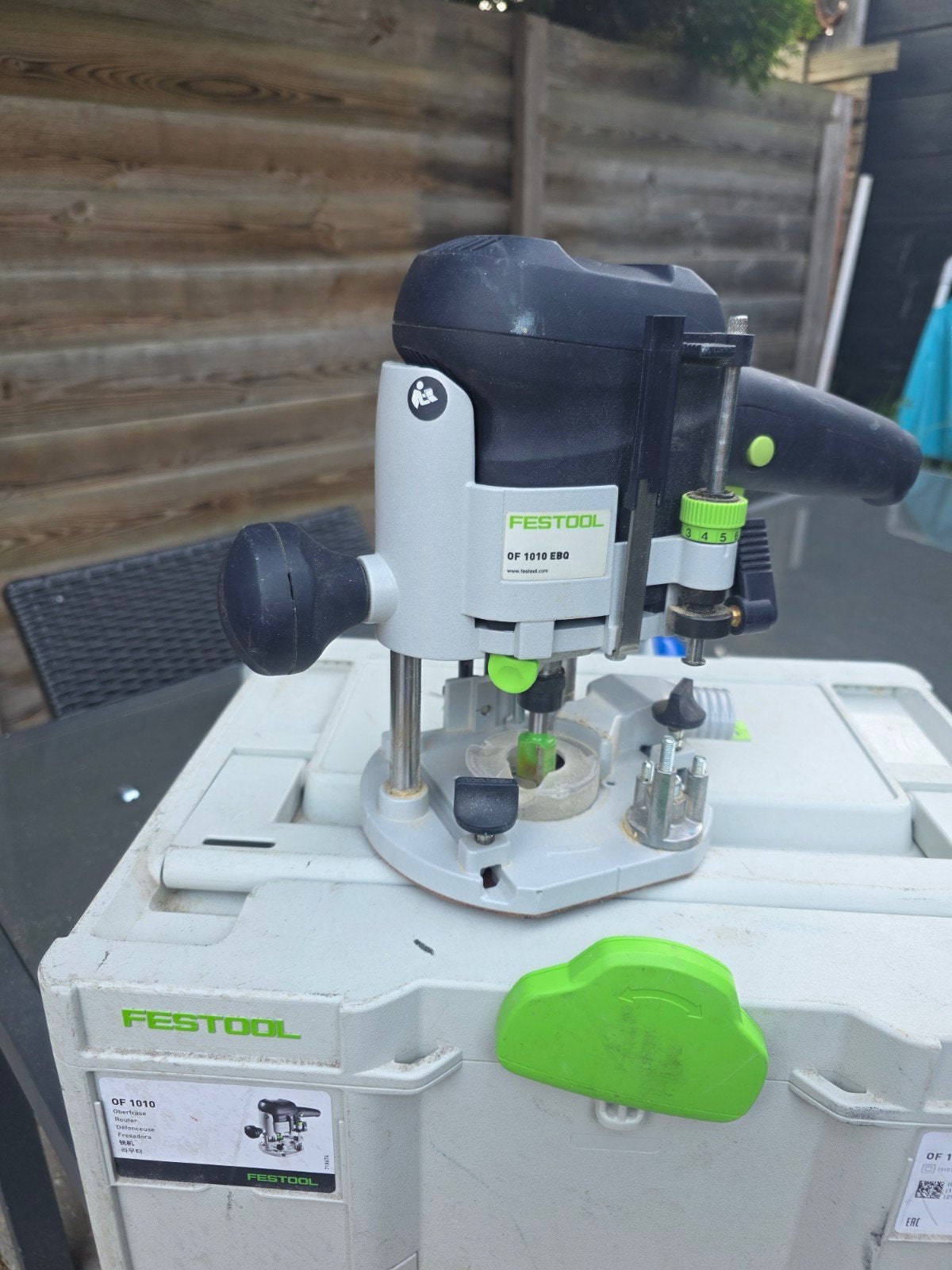 Festool OF 1010 EBQ Bovenfrees met Systainer, Doe-het-zelf en Verbouw, Gereedschap | Freesmachines, Gebruikt, Ophalen of Verzenden
