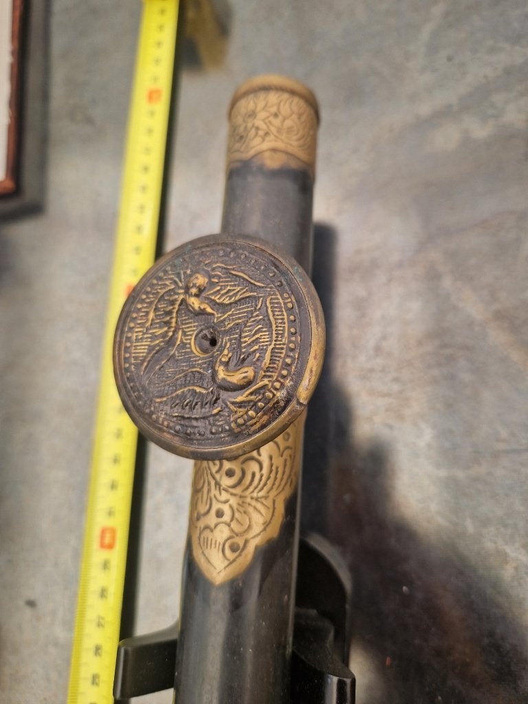 Oude metalen opiumpijp, Antiek en Kunst, Ophalen of Verzenden
