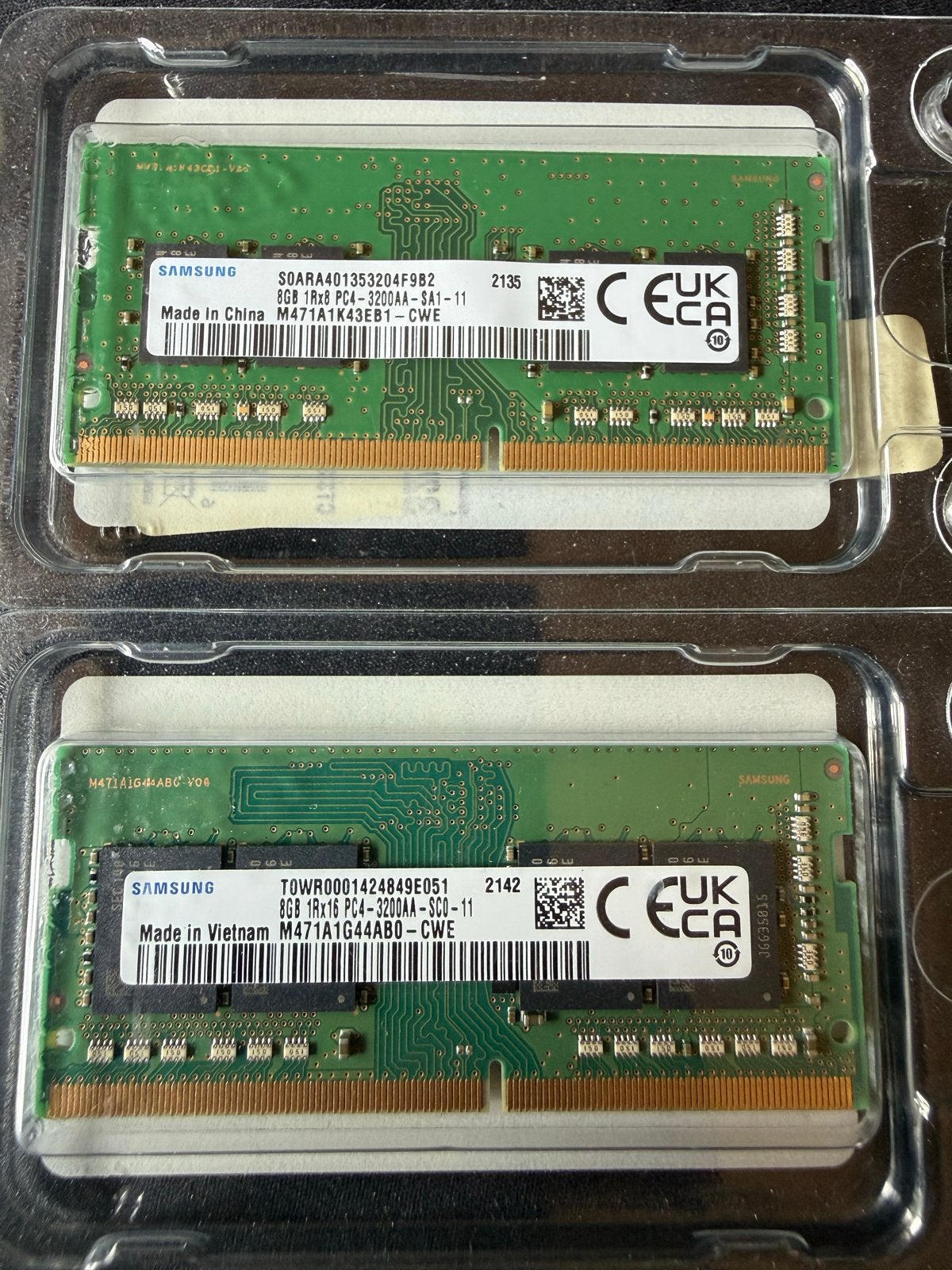Samsung 16GB DDR4 RAM 3200mhz, Computers en Software, RAM geheugen, Ophalen, Server, DDR4, 8 GB