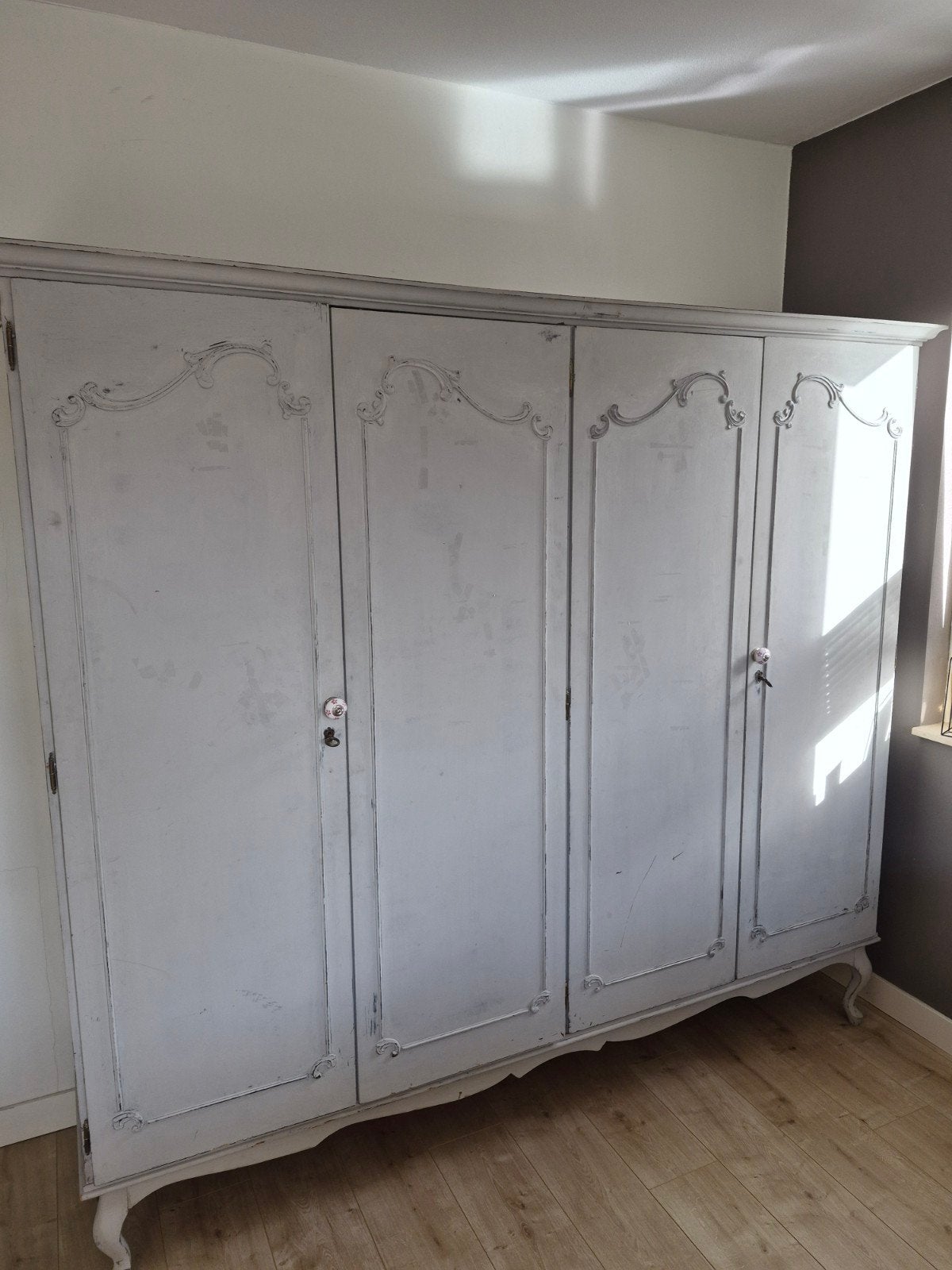 Oude antieke kledingkast (opknapper?), Huis en Inrichting, Ophalen, Gebruikt, 200 cm of meer, 150 tot 200 cm