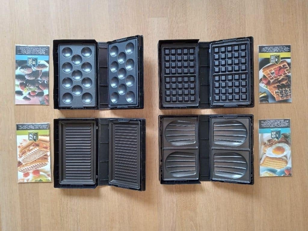 4 soorten Bakplaten Tefal Snack Collection, Ophalen of Verzenden, Vaatwasmachinebestendig