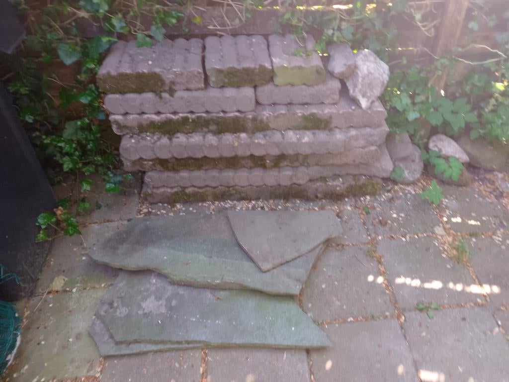 Gratis palissadebanden aangeboden, Ophalen, Gebruikt, Beton, Overige typen