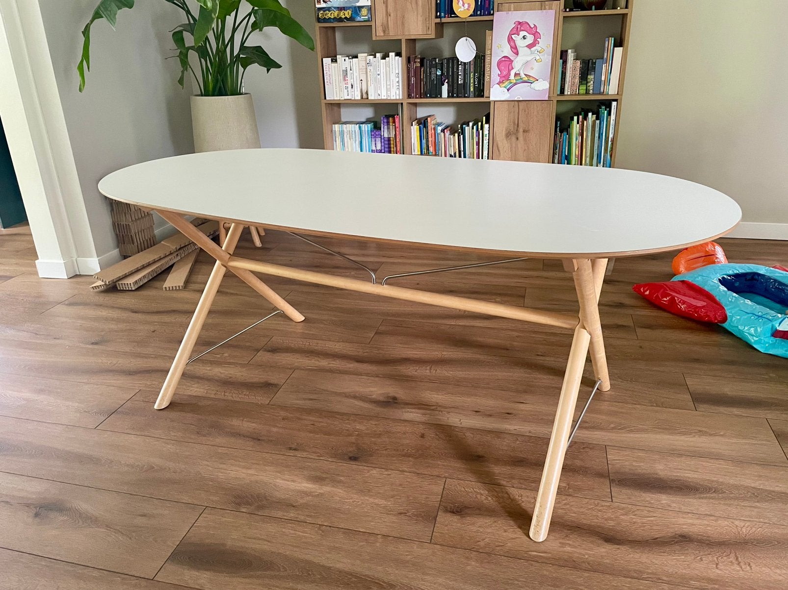 Dalshult Ikea eettafel (wit ovaal), Ophalen, Overige materialen, Gebruikt, 50 tot 100 cm