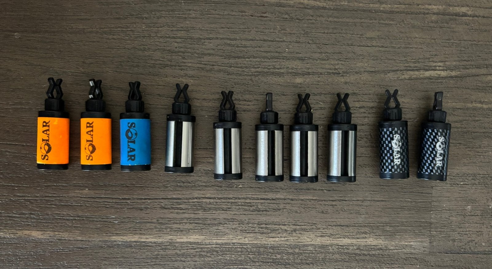 Solar tackle fluoro bobbins. 10 stuks, Watersport en Boten, Hengelsport | Karpervissen, Ophalen of Verzenden, Zo goed als nieuw