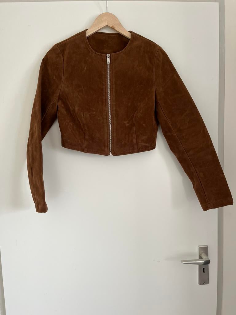 Bruin / cognac jasje/ bomberjack maat 38/M Effetto Moda Roma, Ophalen of Verzenden, Nieuw, Maat 38/40 (M), Bruin