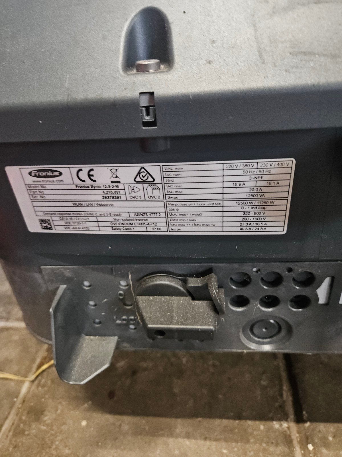 Fronius Symo 12.5-3-M Omvormer, Doe-het-zelf en Verbouw, Ophalen, Gebruikt, Overige typen, 200 wattpiek of meer