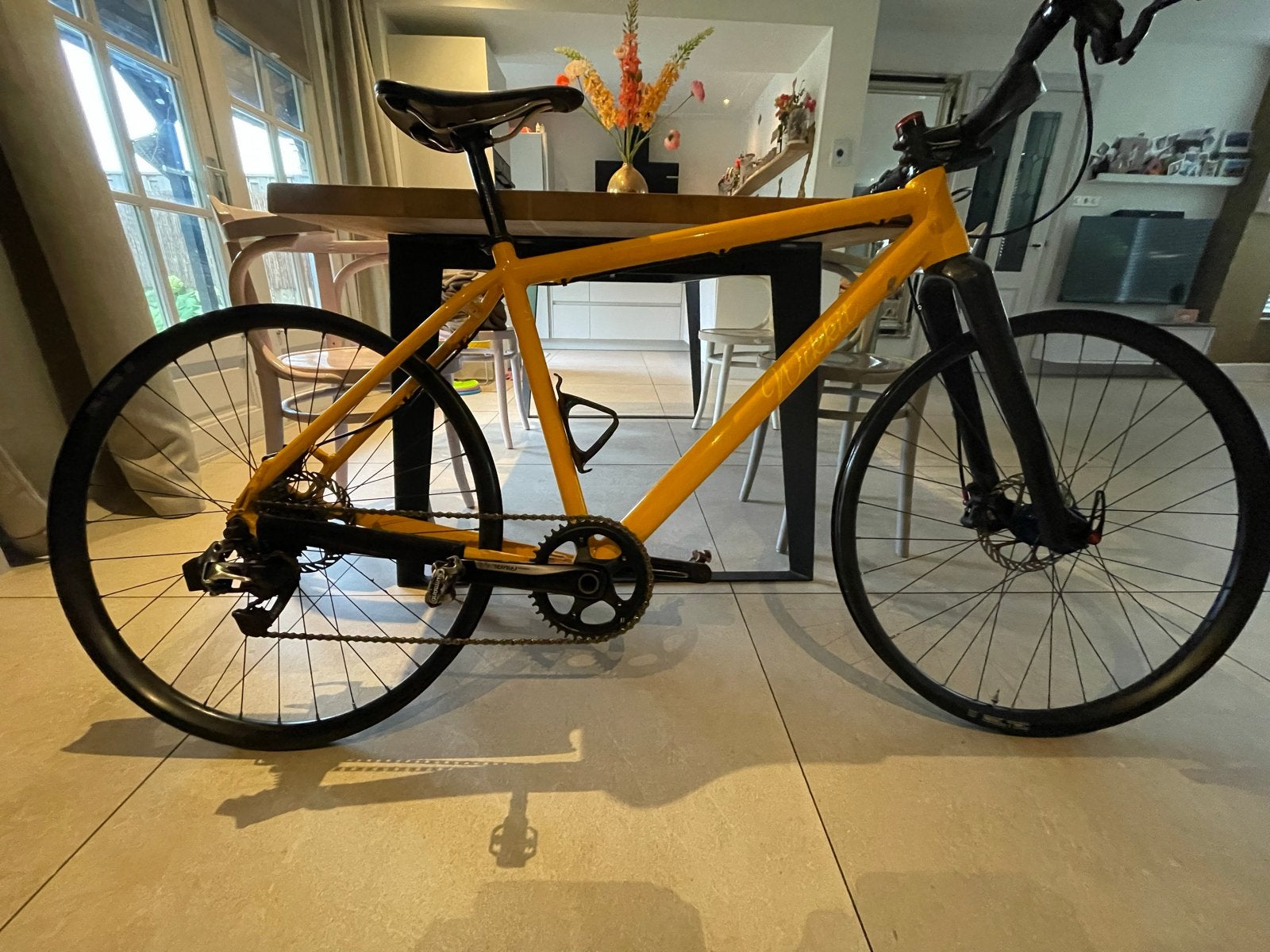 Wikkit strandracer carbon stuur H.165, 28 inch, 10 tot 15 versnellingen, Heren, Aluminium