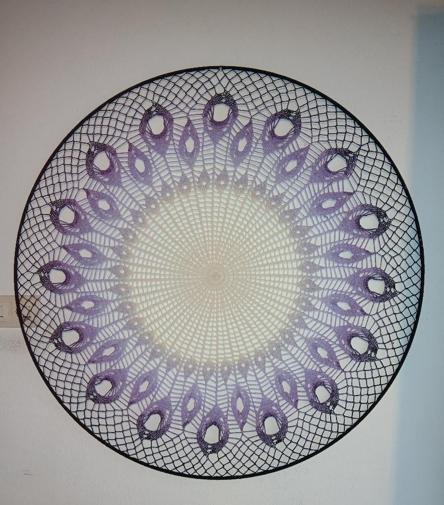 Grote gehaakte mandala,s in een ring van 100cm, Ophalen of Verzenden, Nieuw, Haken, Overige typen