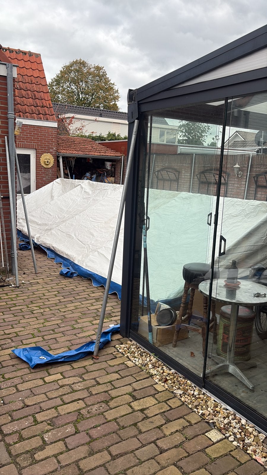 Feest tent 4x 8 meter dik zeil partytent, Ophalen of Verzenden, Gebruikt