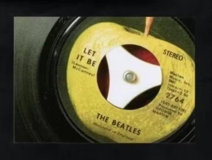 Ansichtkaart Single The Beatles Let It Be Lennon McCartney, Ophalen of Verzenden, 1980 tot heden, Ongelopen, Sterren en Beroemdheden
