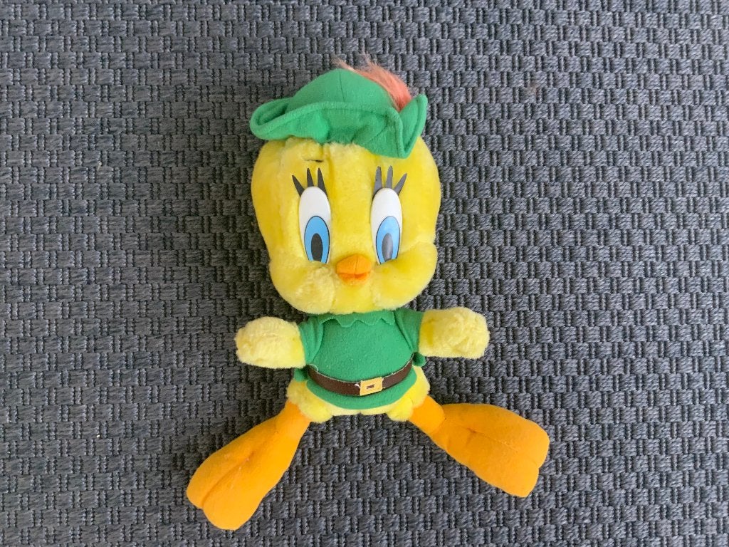 Looney Tunes Sylvester & Tweety peluche doll pop pluche 1997, Ophalen of Verzenden, Looney Tunes, Zo goed als nieuw, Beeldje of Figuurtje