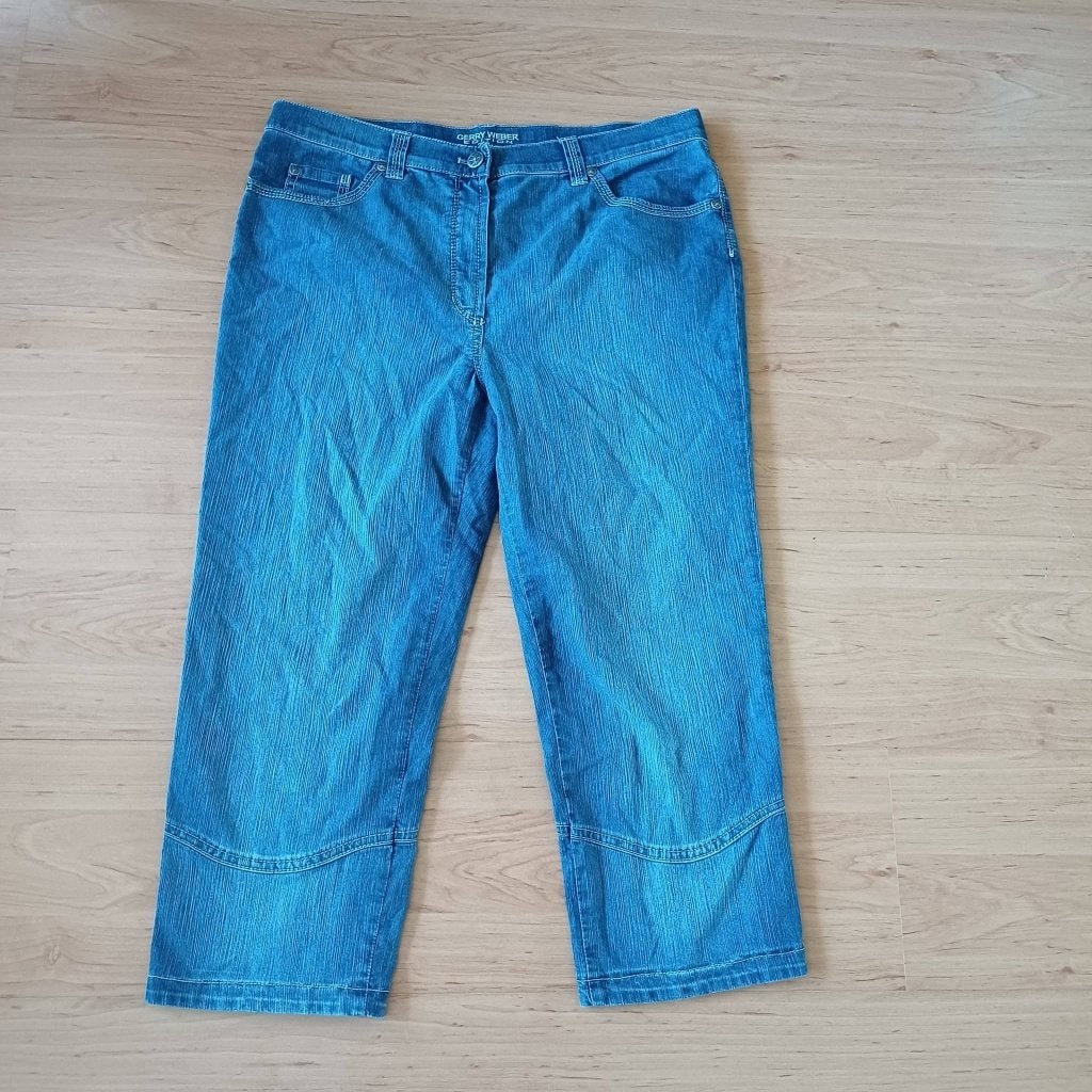 Jeans capri van Gerry Weber Irina maat 42, Blauw, Ophalen of Verzenden, Zo goed als nieuw, W33 - W36 (confectie 42/44)