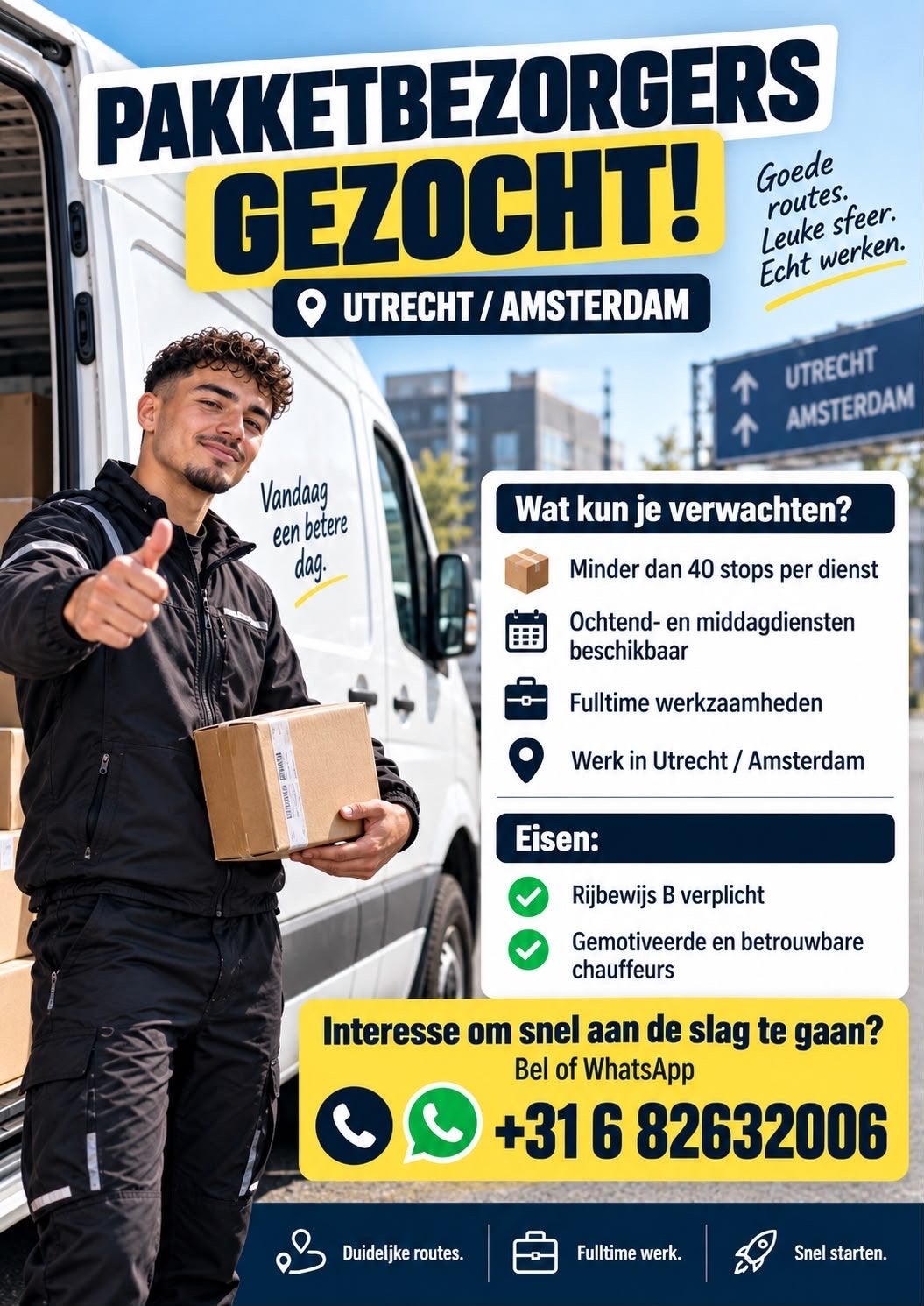 Pakketbezorgers Gezocht Amsterdam / Utrecht, Vacatures