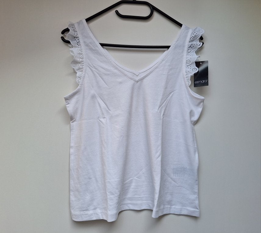 NIEUW wittr top Esmara Lidl - maat XS 34, Kleding | Dames, Wit, Nieuw, Zonder mouw, Maat 34 (XS) of kleiner