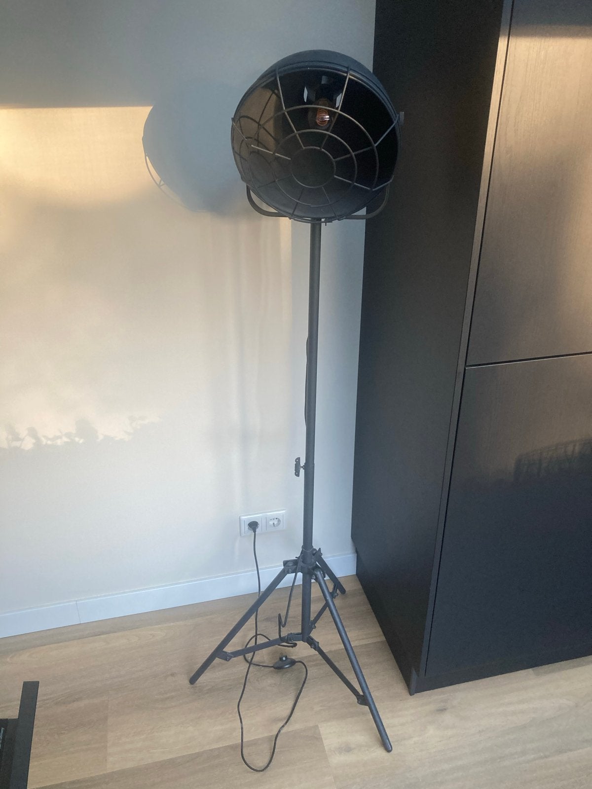 Industriële staande lamp, 160cm hoog, Ophalen, Gebruikt, Metaal, 150 tot 200 cm