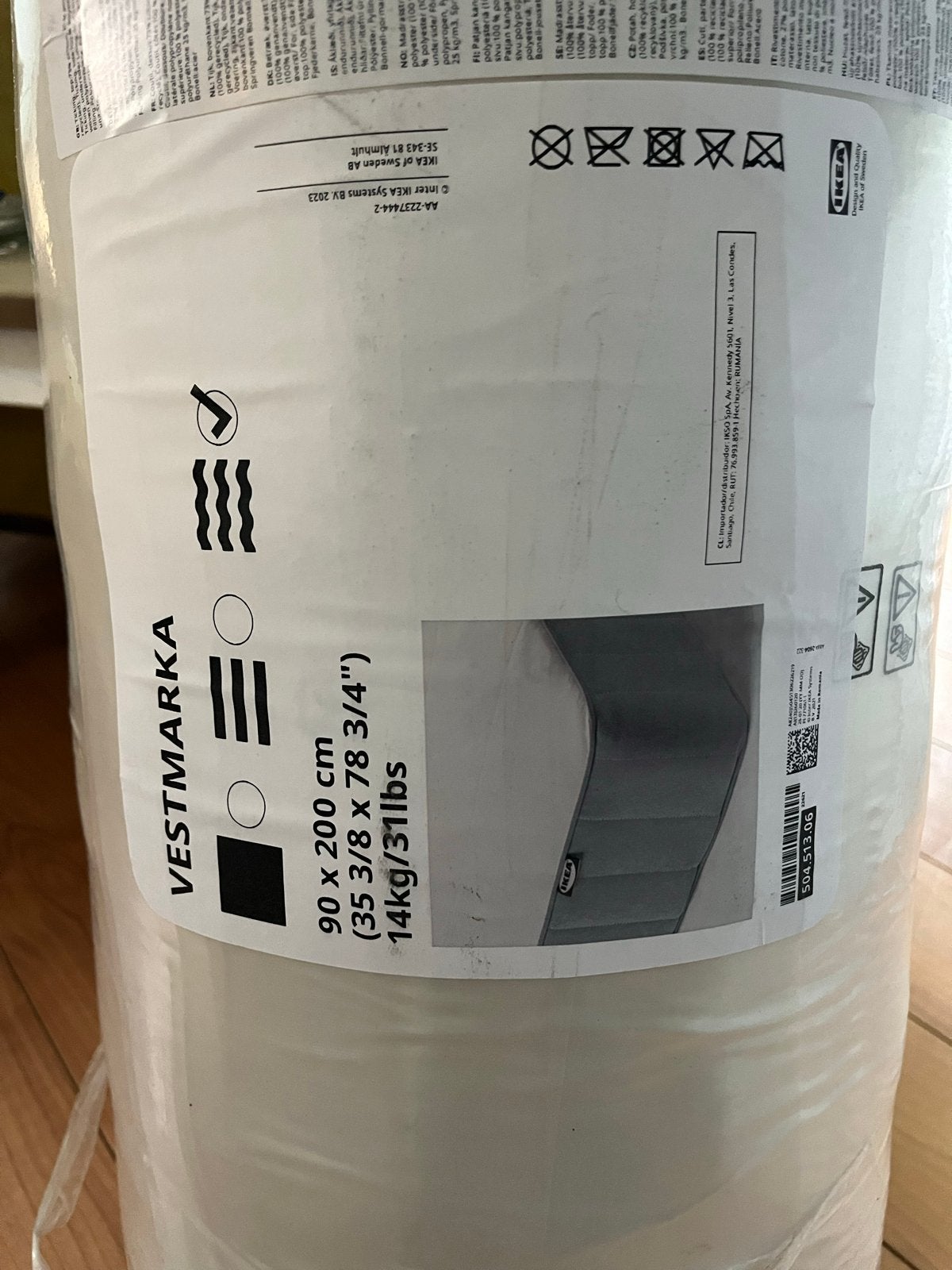 IKEA VESTMARKA matras, nieuw in verpakking, Eenpersoons, Nieuw, Ophalen of Verzenden, Overige maten