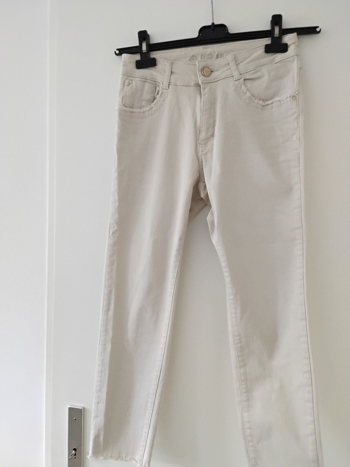 broek jeans PARAMI 36 beige zand room, Kleding | Dames, Broeken en Pantalons, Beige, Ophalen of Verzenden, Zo goed als nieuw, Maat 36 (S)