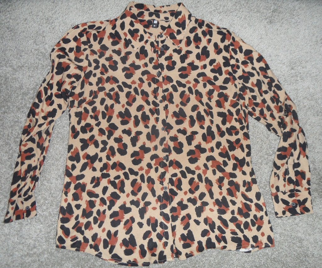 In prima staat: panterlook damesblouse, HEMA, maat M, Kleding | Dames, Maat 38/40 (M), Bruin, Ophalen of Verzenden, Zo goed als nieuw