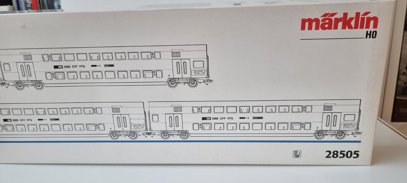 3 dubbeldekswagens, Wisselstroom, Treinset, Ophalen of Verzenden, Zo goed als nieuw