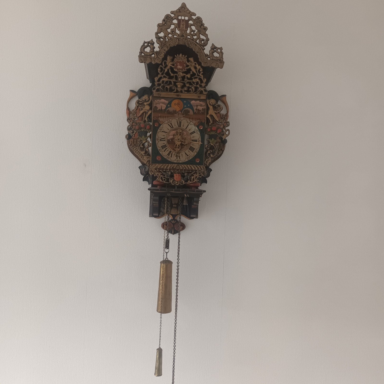 Antieke Friese Staartklok met Zeemeermin, Antiek en Kunst, Antiek | Klokken, Ophalen