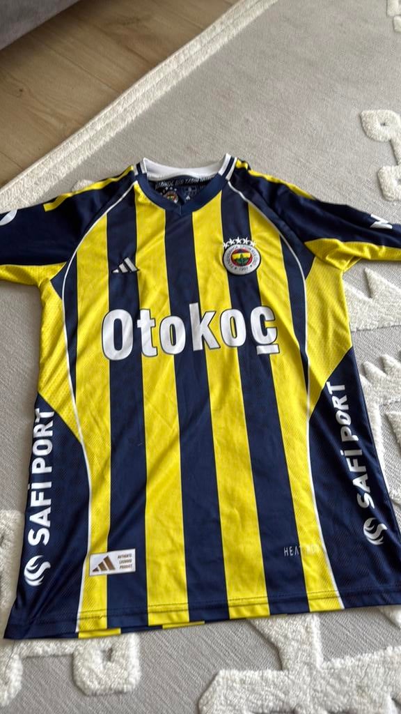 Fenerbahçe t-shirt donkerblauw en geel maat XS, Maat XS of kleiner, Ophalen of Verzenden, Zo goed als nieuw, Shirt