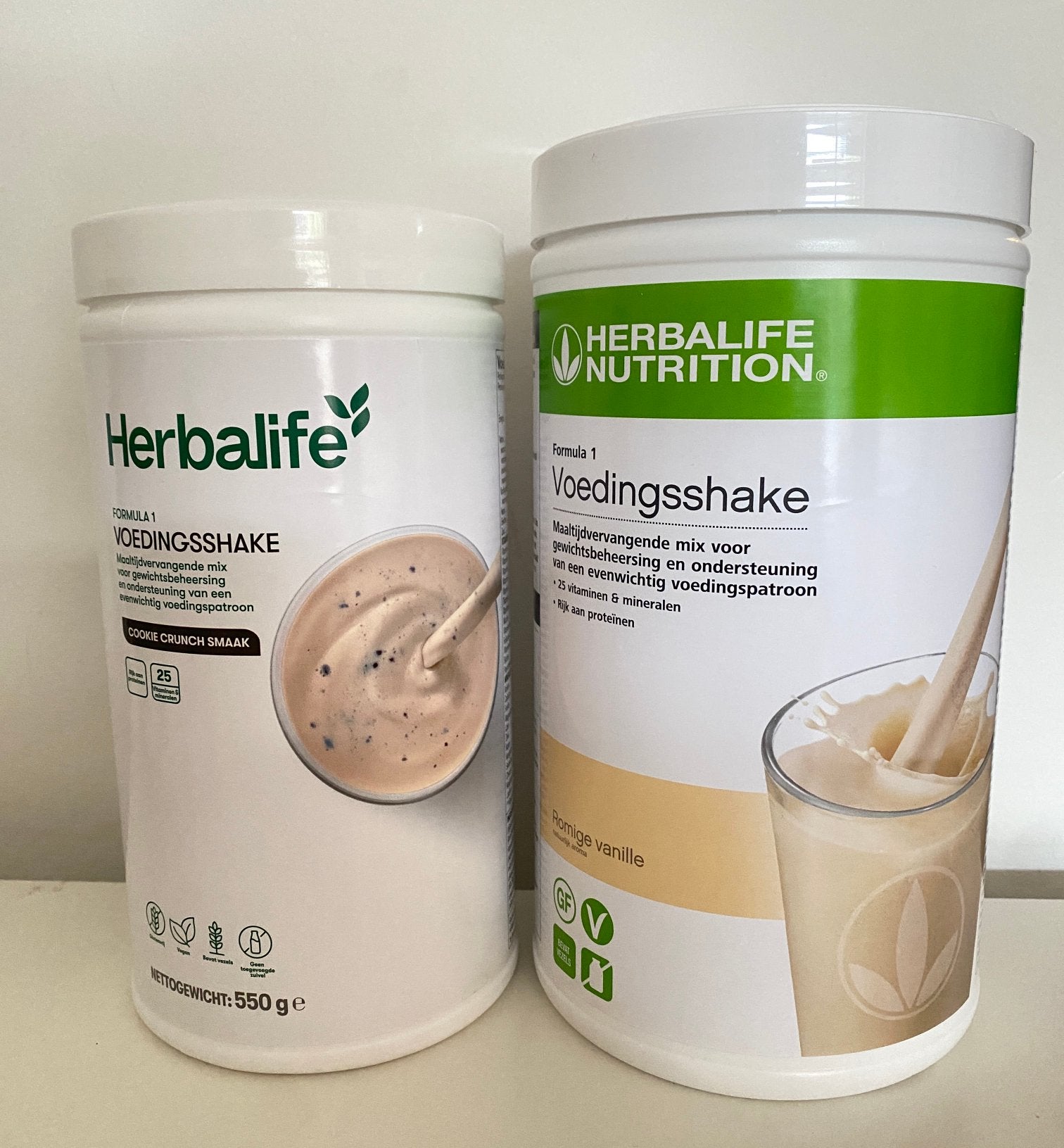 F1 voedingsshake vanille 780 Herbalife & cookie crunch, Verzenden, Nieuw, Poeder of Drank