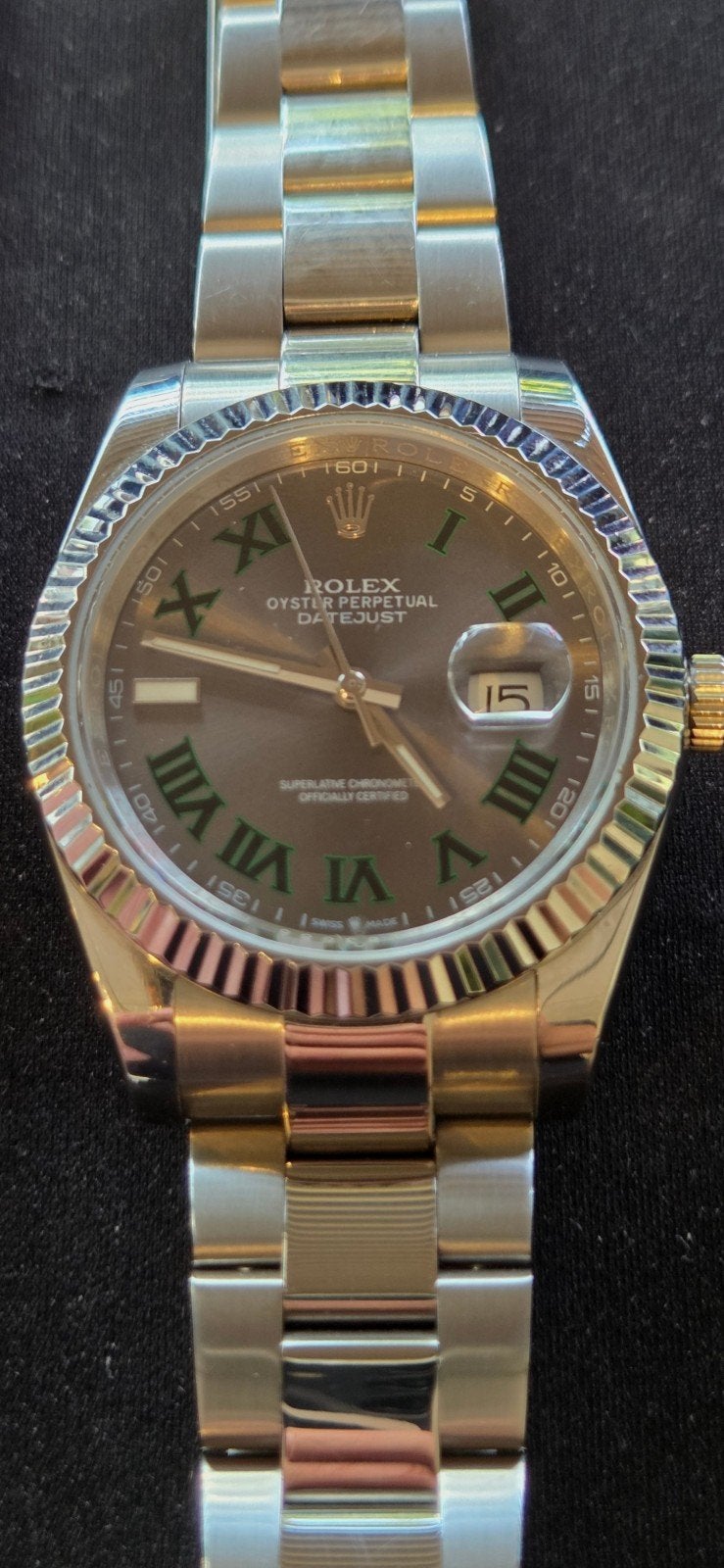 Datejust Wimbledon 41MM, Overige merken, Staal, Staal, Polshorloge