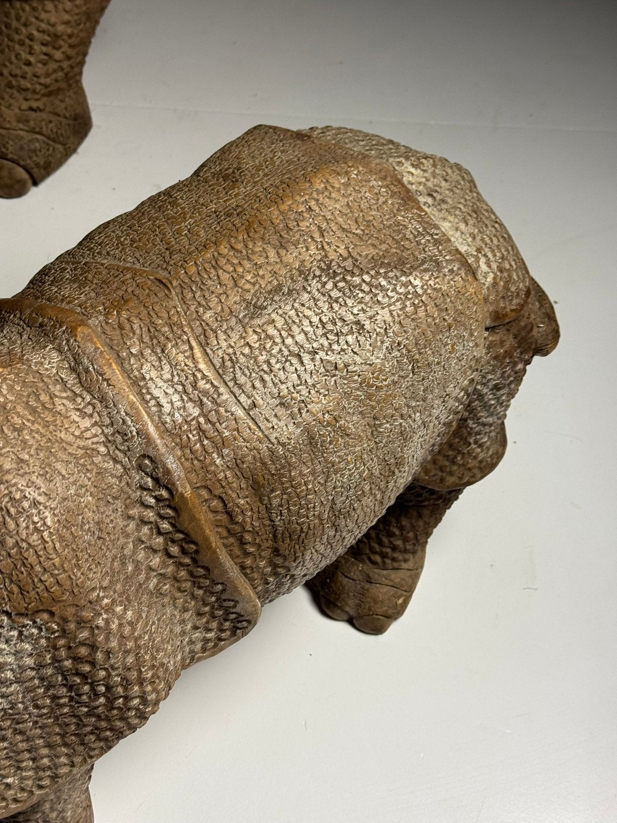 Rhino sculptures hardhout 1960, Ophalen of Verzenden