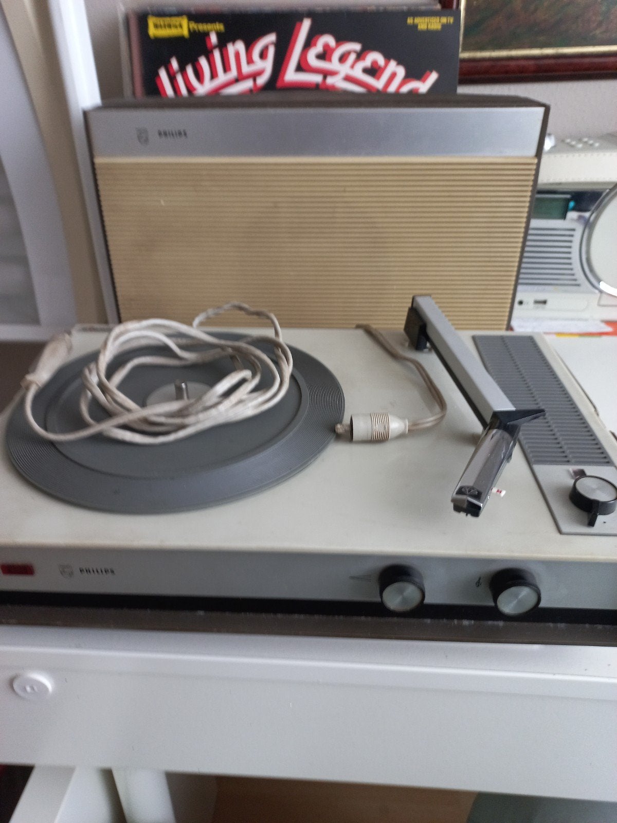 Platenspeler met 3 toeren PHILIPS  afneembare luidspreker, Ophalen, Philips