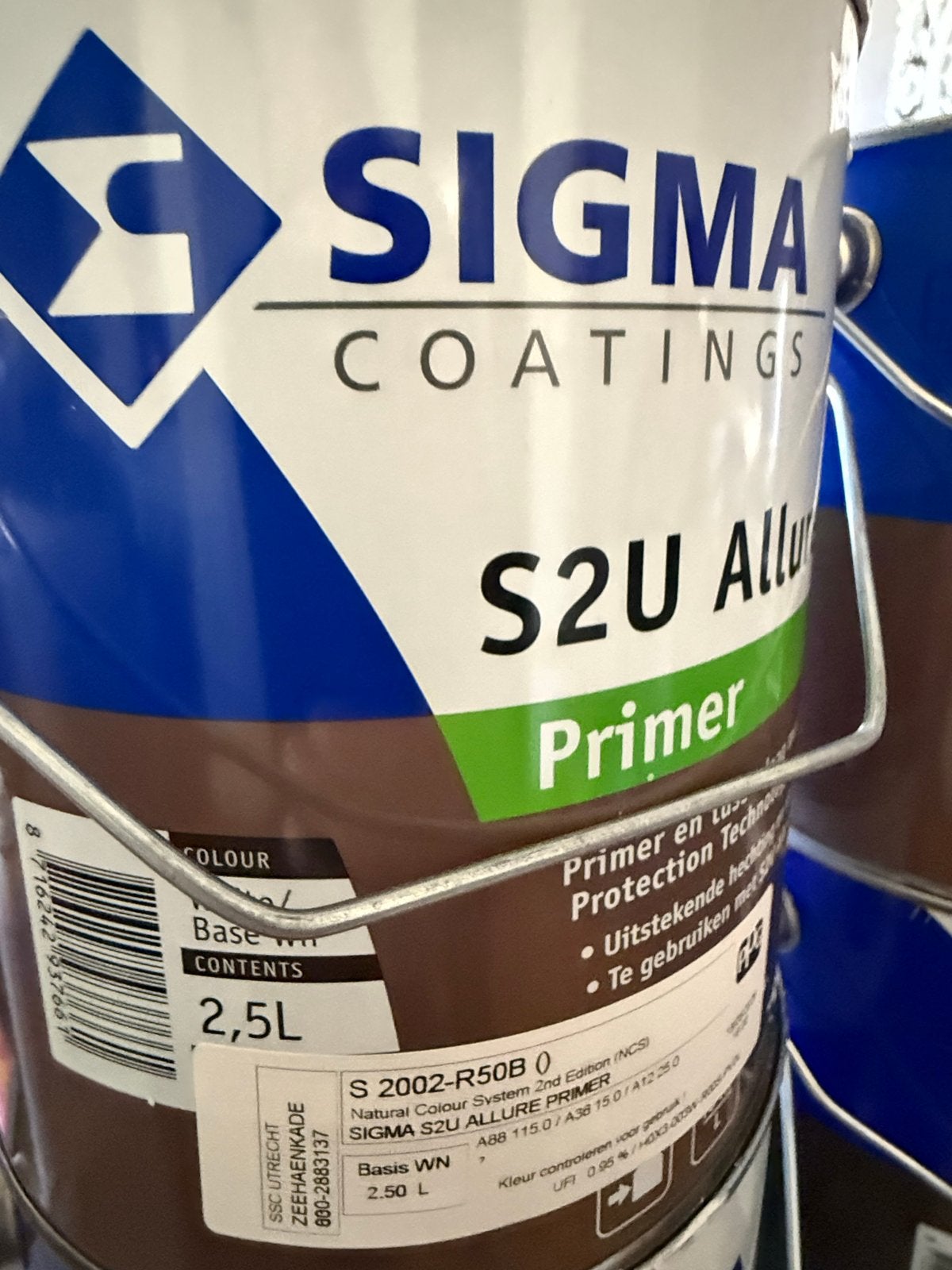 Sigma S2U Allure Primer en Gloss - 2.5L, Ophalen, Overige kleuren, Nieuw, Verf