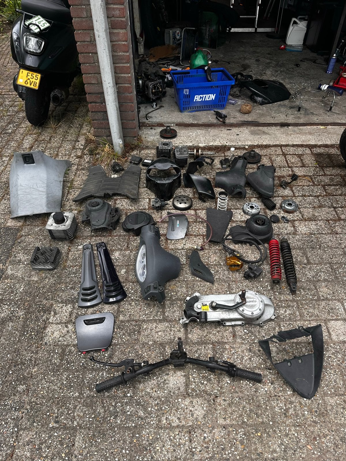 Diverse scooter onderdelen - Motorblok, carburateur, etc., Ophalen of Verzenden, Gebruikt, Blok, Piaggio