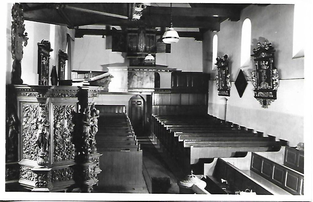 Midwolde- -Interieur N.H.Kerk., Verzenden, 1960 tot 1980, Ongelopen, Groningen
