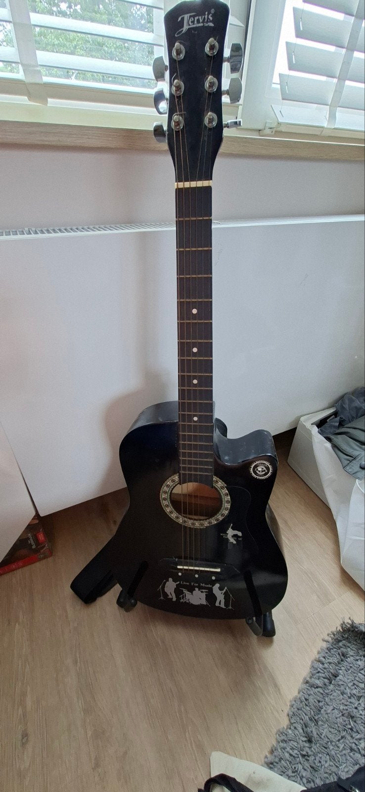 Jervis Western gitaar met standaard, Ophalen, Gebruikt, Western- of Steelstringgitaar