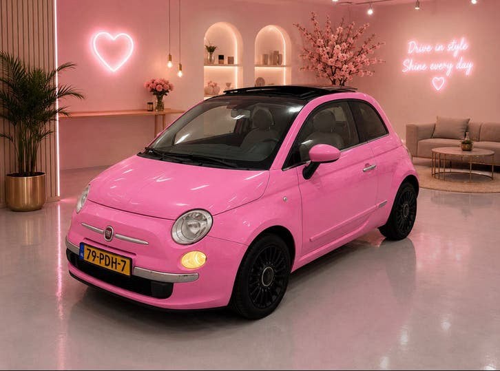 Fiat 500 Rosa 1.2 AUT 51KW 2011, Auto's, Fiat, Particulier, ABS, Adaptieve lichten, Airbags, Airconditioning, Alarm, Android Auto