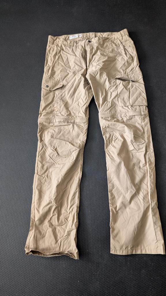 Fjallraven afritsbroek khaki maat 56, Fjallraven, Maat 56/58 (XL), Ophalen of Verzenden, Zo goed als nieuw