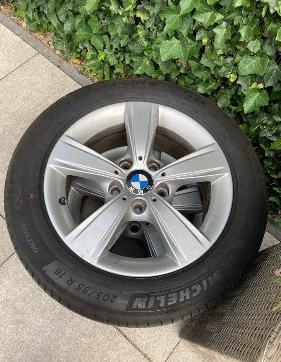BMW velgen met Michelin zomerbanden 205/55 R16, Ophalen, 16 inch, Banden en Velgen, Nieuw