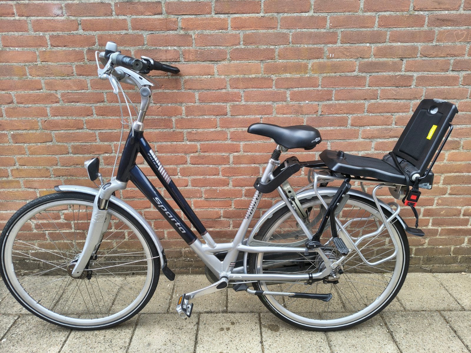 Sparta Paleo moedersfiets met bobike kinderzitje, Sparta, 53 tot 56 cm, Versnellingen, Ophalen of Verzenden
