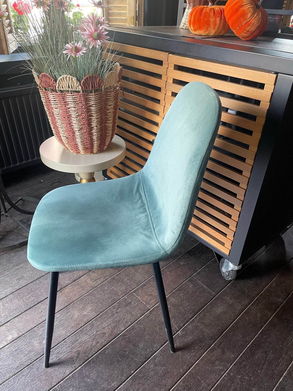 Horeca Velvet Stoelen - Blauw en Groen (36 stuks), Ophalen, Gebruikt, Overige kleuren, Stof